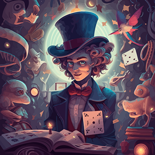 2d illustration , vector, magic