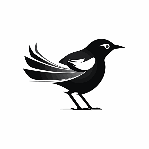Mockingbird, Modern iconic logo black vector white background.