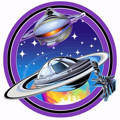 The insignia for a space exploration expadition whose mission is to recover advanced technology for the good of humanity on earth. logo, 2d, vector