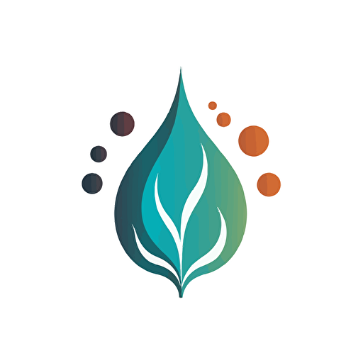 waterdrop flame leaf on white background, vector , Sustainability platform logo
