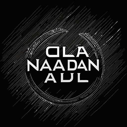 Nadlan Group Lettermark Logo, simple, black and white, vector emblem, basic, low detail, smooth