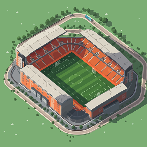 A vector illustration von Fußballstadien der Zukunft,