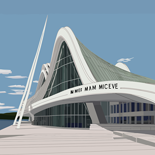 vector art, milwaukee art museum, lake drive