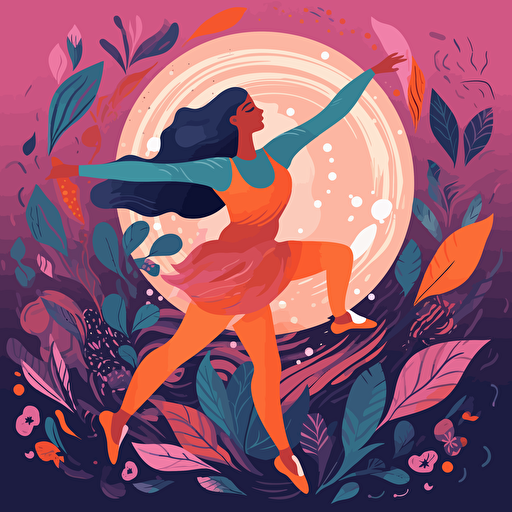 a vector, bright image for dance day