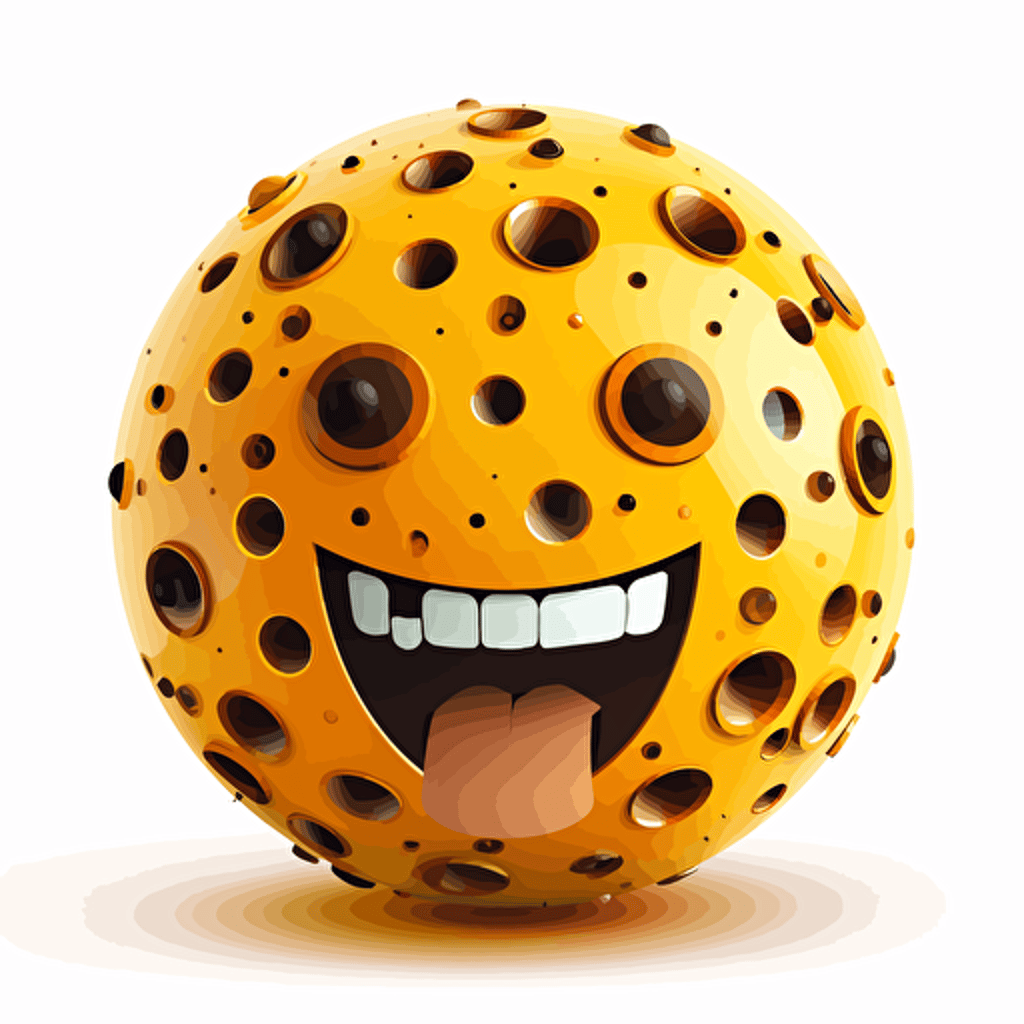 nanopunk smiley emogi, 2d, vector, white background