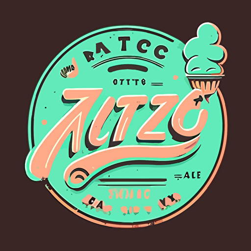 simple, vector art, vector, vector logo, 2d, sign that says "Katz' Co." , Pastel, Neon