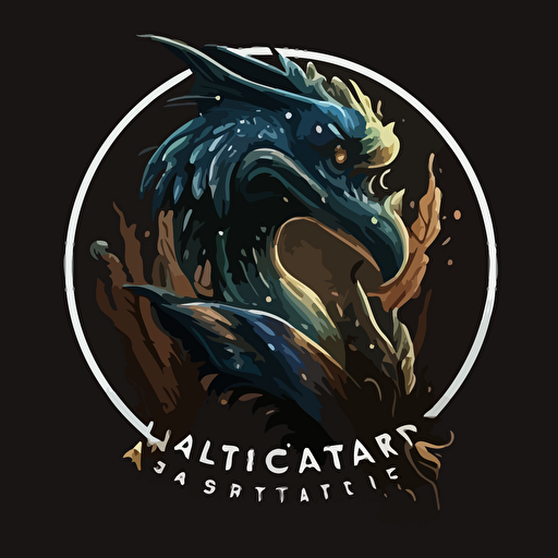 vector logo painter, sculptor, painting, creature, creative