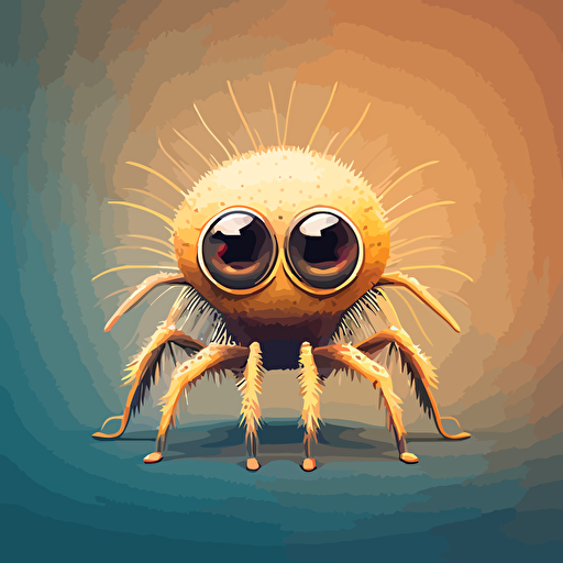 cute spider, 2d vector art style