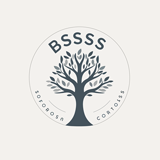 create a modern, clear and minimal logo, on a white background, vectorial, for a dental clinic named "Boss Serban". The logo should contain a dental tool used by the dentist