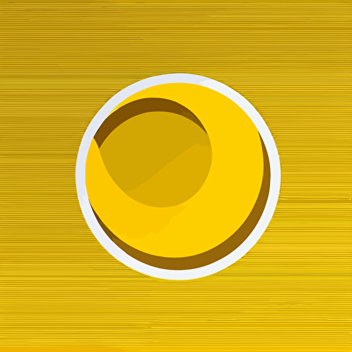rounded logo, minimal, vector, flat, yellow