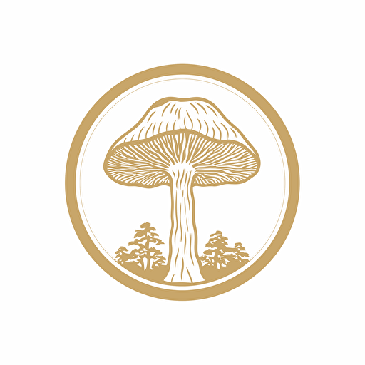 simple vector logo of mycelium company, the company called PTRI and sells mycelium genetics for mushroom growing