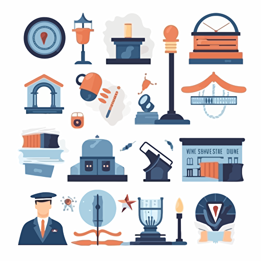 flat vector illustrations related to Law and justice