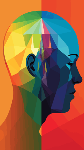 Create a ultra simplistic vector logo image that represents courage after struggling with trauma and ptsd in the style of Milton Glaser