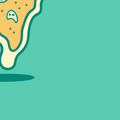 minimal vectorial logo pizza fantasma