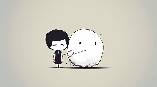 Cartoon vector art about being special, minimalistic, white