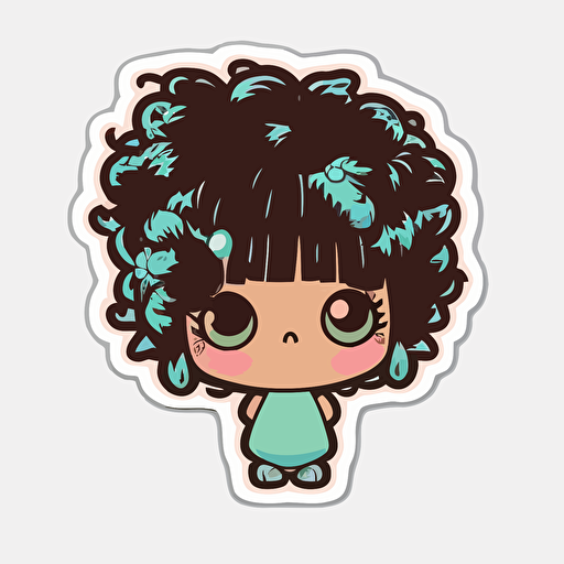 Very cute Zarigüeya pixar style, 2d flat design, vector, cut sticker