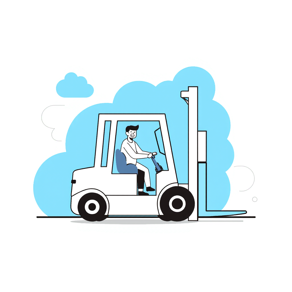 a forklift