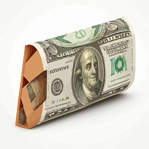 money, vector, white background