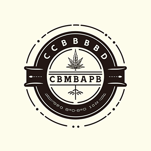 simplistic logo cbd business. Simple. Vector. Emblem.