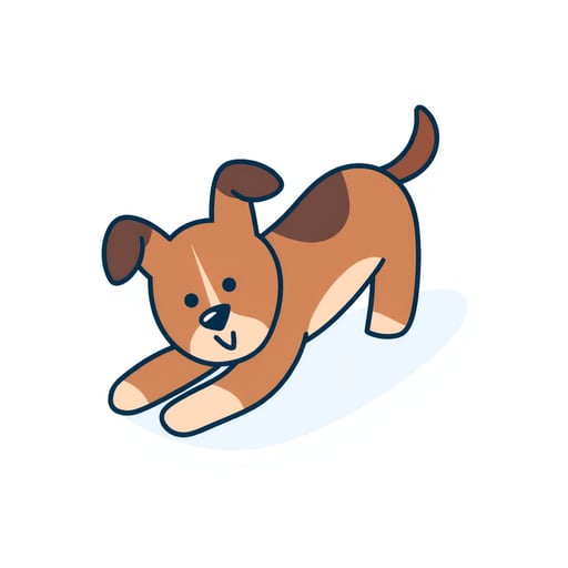 a dog playing with a 