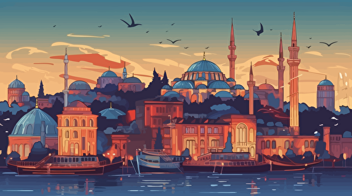 beautiful vector of istambul