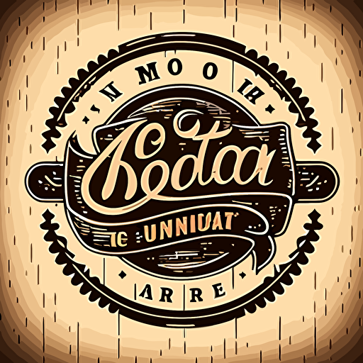 vector art logo for a restraunt called word of mouth cafe