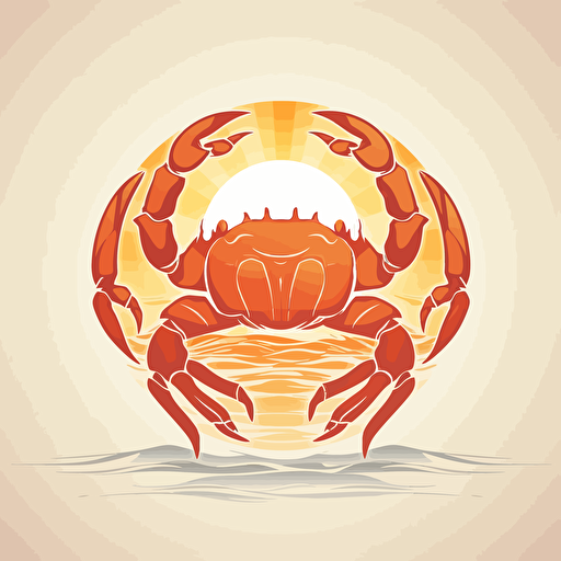 a crab logo mirrored but a vector