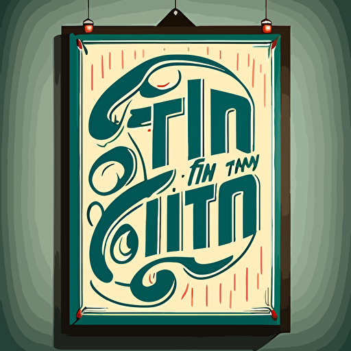 create a sign that says "Thin Gyin", vector art
