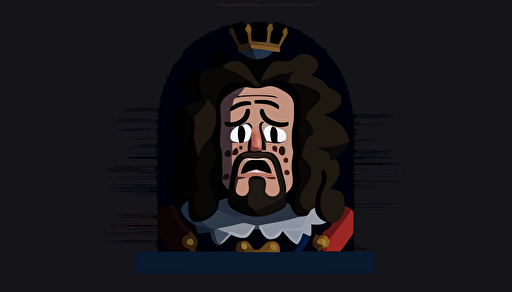 king charles being shushed illustration vector minimal