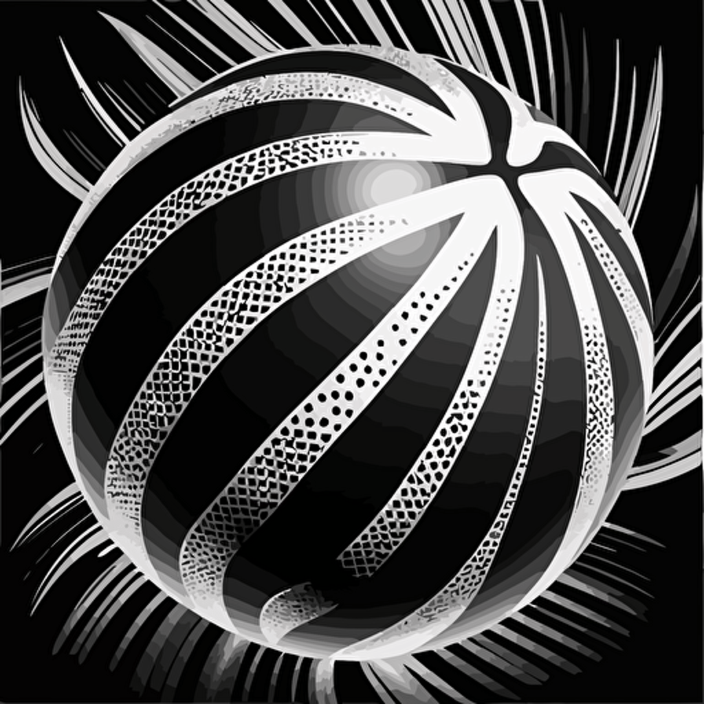 A black and white vector image of a Nebtall ball