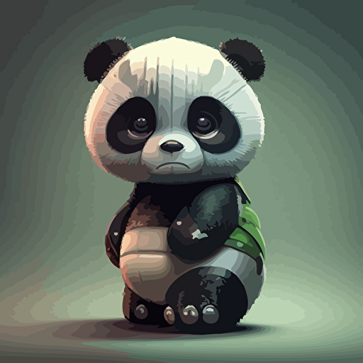 panda::1 vector cartoon style::1