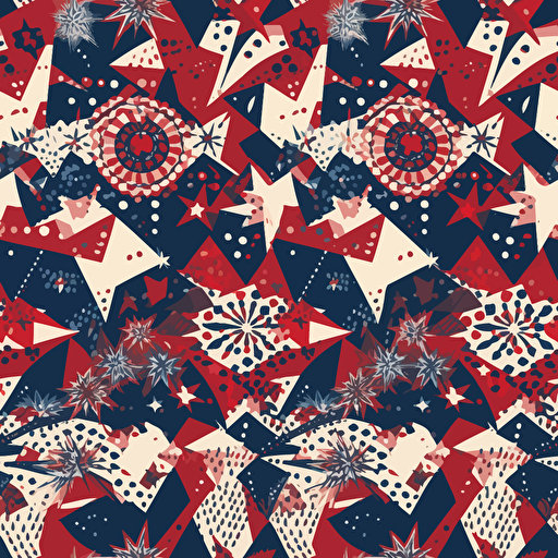 2d vector art fourth of july pattern