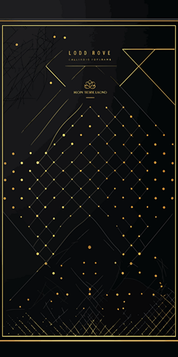 layout prestige flyer black background with subtle decorative gold glitter, vector