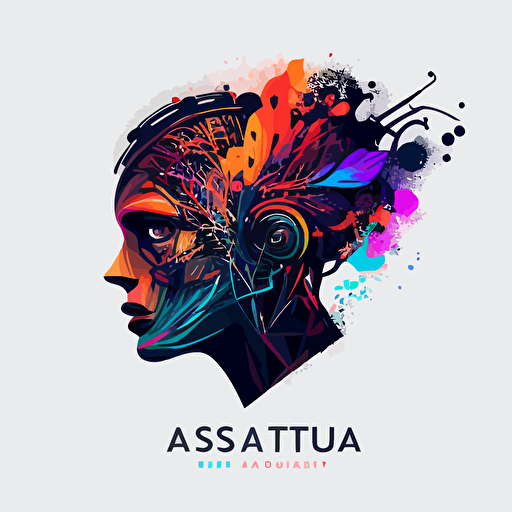 vector based art logo of an artificial intelligence artist