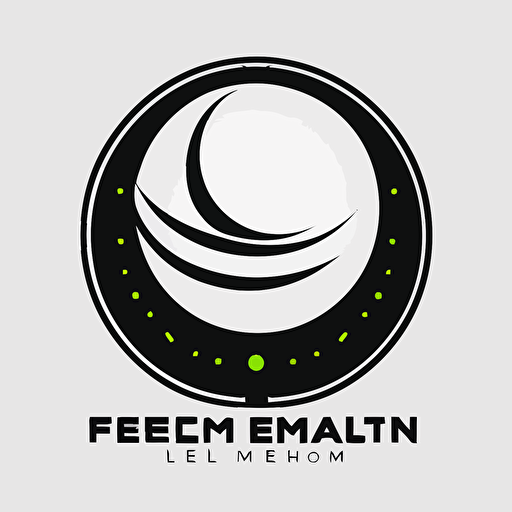 clean, minimalist, emblem business, helf moon, computer, vector logo