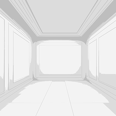 wall, floor and ceiling of room. White empty background with corner floor and ceiling. Blank space for office , Vector