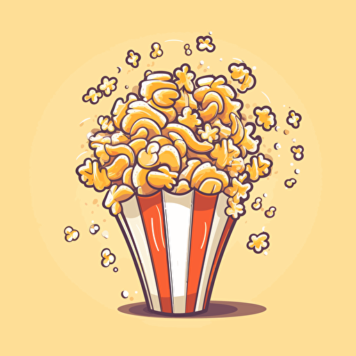 vector popcorn logo
