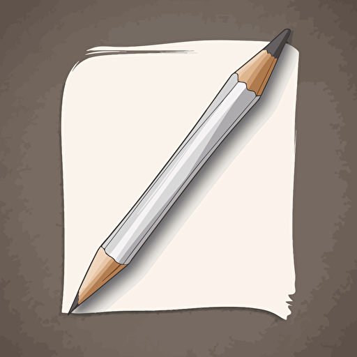 Sticker, ApplePencil with a leather tip, contour, vector, white