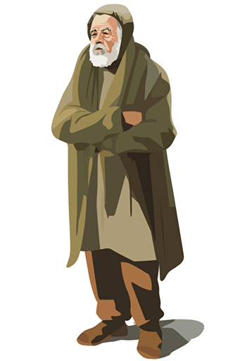 middle age fool, vector art, simple, whole body