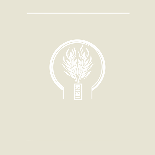Minimalistic grain brand logo, brand name "WHITE HARVEST", laconic style, vector