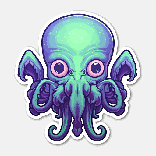 Cute Cthulu vector sticker