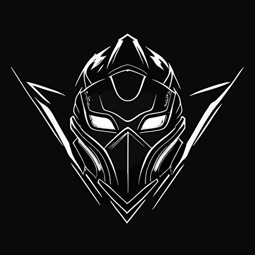 minimal line logo of a gaming mask, vector,