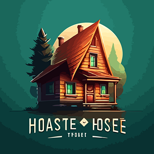 Create a simple house logo vector style