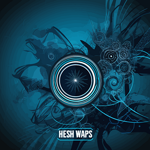 flyer promoting a new web design business, vector style art, dark blue theme, highly detailed