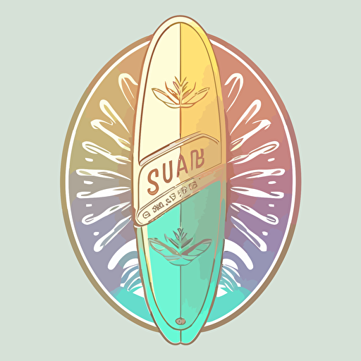sup board vector style logo light colors