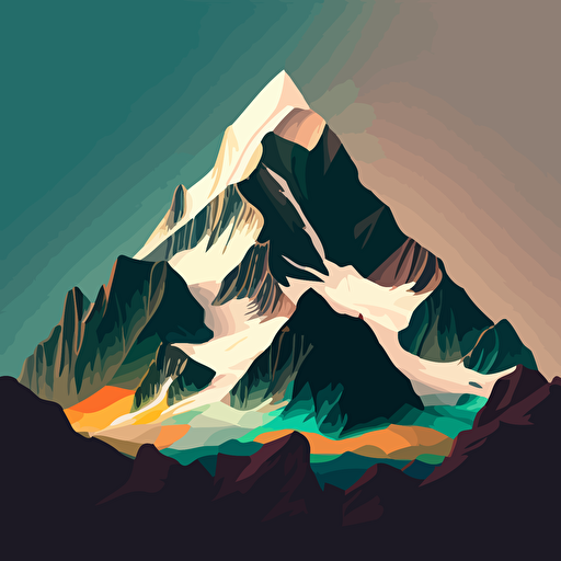 vector style mountain minimlistic