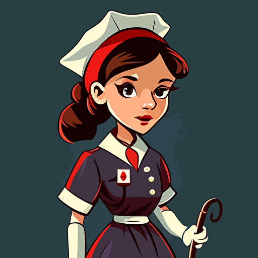 vector illustration nurse cartoon