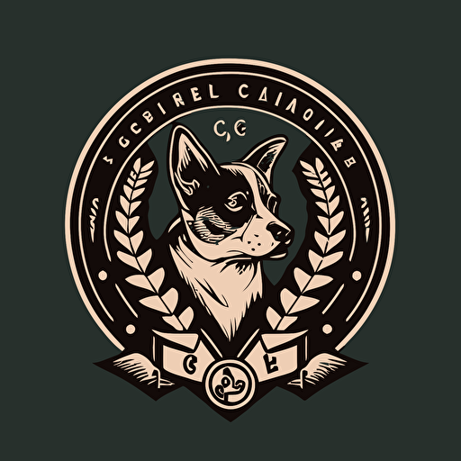 simple, vector-based logo made in adobe illustrator for a veterinary club, iconic