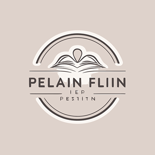 minimalistic logo design for a plastic company, plein background, 1 vector,