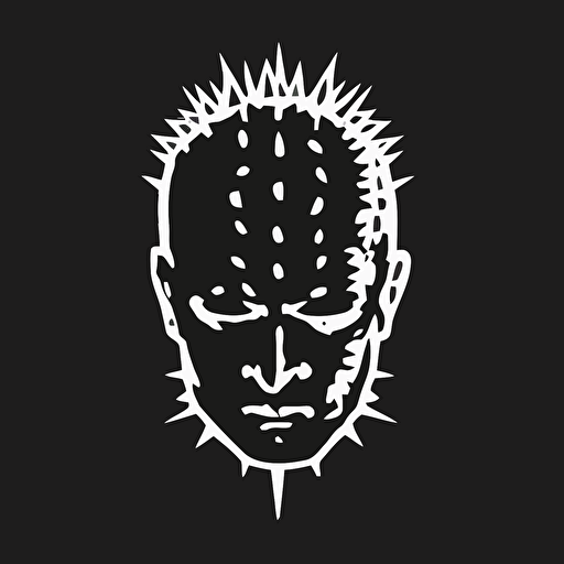 simple white logo vector of pinhead